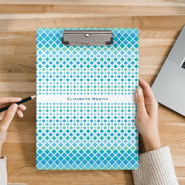 Modern blå Grönt Diamond Mönster Urklipp