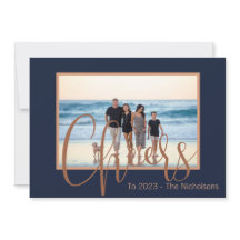 Modern Blå & Guld Nyårsfirande Kalender Foto