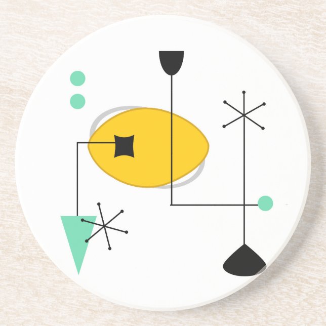 Modern blå gult, enkel återgivning underlägg sandsten (Framsidan)