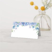 Modern Blå Hortensia Blommig Bröllopsdusch