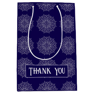 Modern Blå Indigo Lyx Branding Mandala Namn