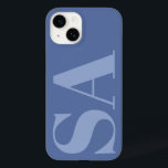 Modern blå inledande minimal monogramcontemporary<br><div class="desc">Modern kornblomblått första monogram minsta möjliga contemporary-telefonfodral.</div>