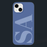 Modern blå inledande minimal monogramcontemporary<br><div class="desc">Modern kornblomblått första monogram minsta möjliga contemporary-telefonfodral.</div>