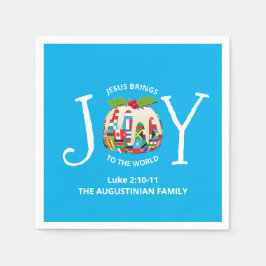 Modern blå juljour till VÄRLDEN Pappersservett