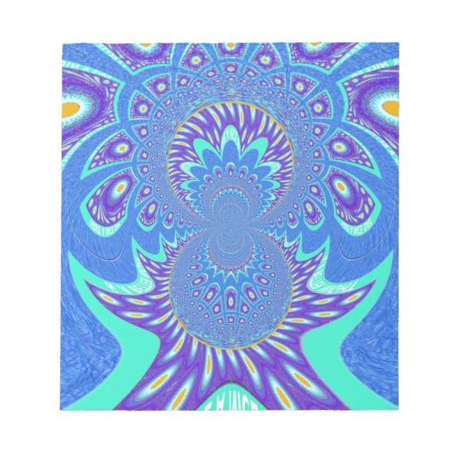 Modern blå konst anteckningsblock (Framsida)