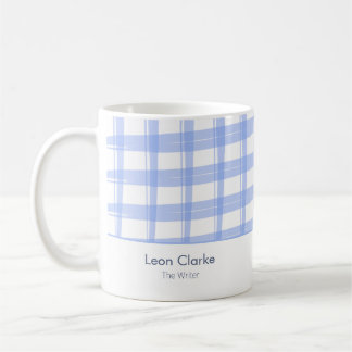 Modern blå lattiskdesign kaffemugg