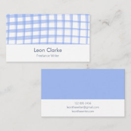 Modern blå lattiskdesign visitkort