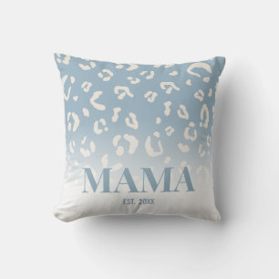 Modern Blå Leopardsminkad Personlig Mama Kudde