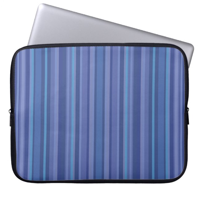 Modern blå lila rand laptop fodral (Framsidan)