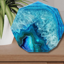 Modern blå marble Agate