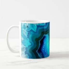 Modern blå marble Agate Kaffemugg