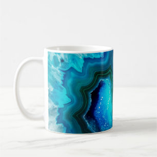 Modern blå marble Agate Kaffemugg