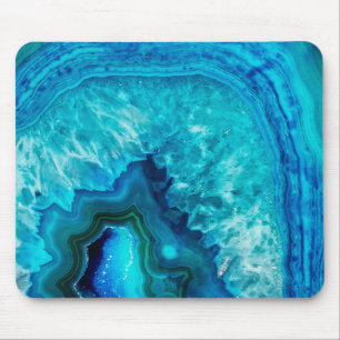 Modern blå marble Agate Musmatta