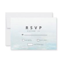 Modern Blå Marin Akvarell Bröllop