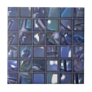 Modern blå mosaik kakelplatta