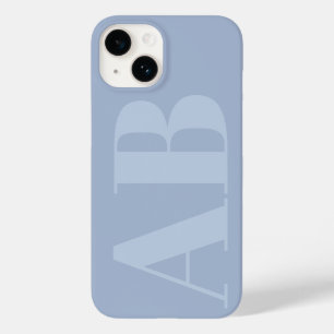 Modern blå och grå initial Minimalt Monogramfodral