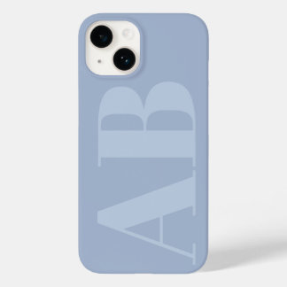 Modern blå och grå initial Minimalt Monogramfodral