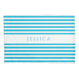 Modern blå och vit randig