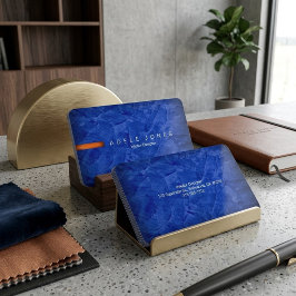 Modern Blå & Orange Minimalistisk Professionell Visitkort