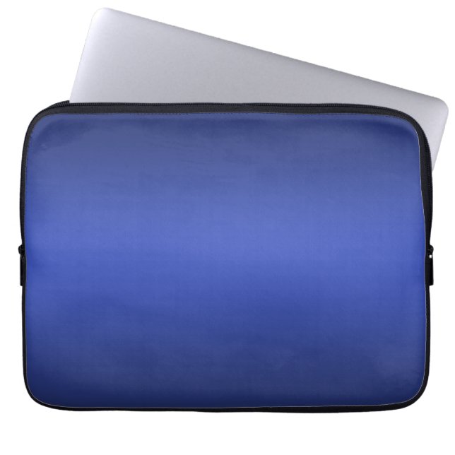 Modern blå övertoning Vattenfärggalaxi Laptop Fodral (Framsidan)