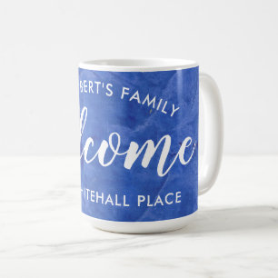 Modern blå personlig kaffemugg