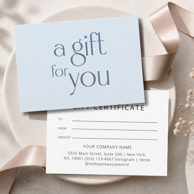 Modern Blå Presentkort (Modern  Blue Gift Certficate)