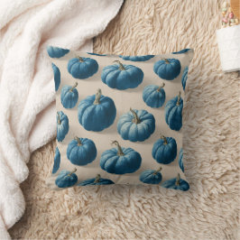 Modern blå Pumpkin Fall Design Kudde