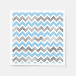 Modern blå Silver-babblöjor Pappersservett