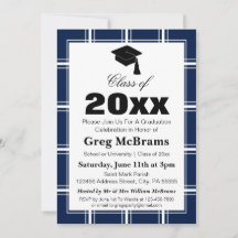 Modern blå Studentfest