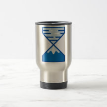 Modern Blå Timglas Berg Natur
