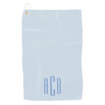 Modern blå tre bokstäver monogram