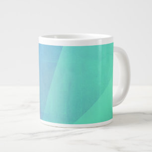 Modern blå &turkos Geometrisk gradering Jumbo Mugg