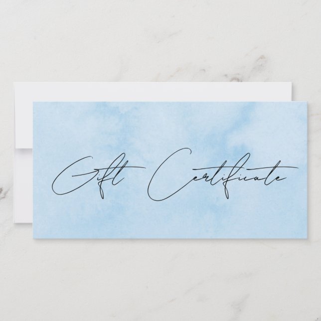 Modern blå vattenfärgsmakeri & hår (Framsida)