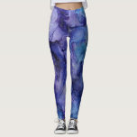 Modern blå vattenfärgstänk lila mönster leggings<br><div class="desc">Lagar med modern lila av coola och blåfärgat stänk,  stänk mönster.</div>