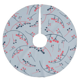 Modern blåbär illustration mönster julgransmatta borstad polyester