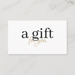 Modern Black and Gold Typography Business Discount Visitkort