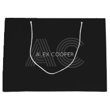 Modern Black and Grått Monogram