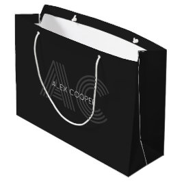 Modern Black and Grått Monogram