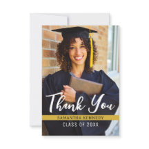 Modern Black and Guld 2025 Studenten Photo