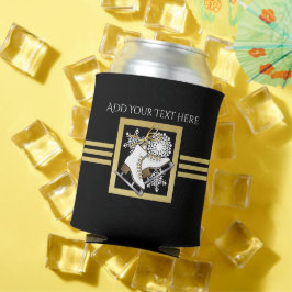 Modern Black and Guld Glitter Ice Skating