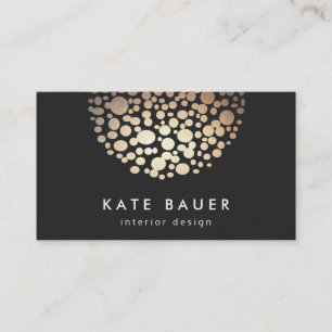 Modern Black and Guld Sphere Insida Designer Visitkort