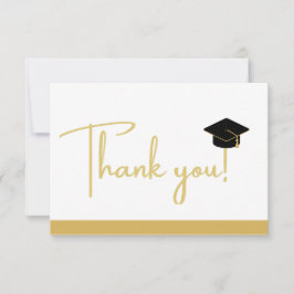 Modern Black and Guld White studenten Tack C