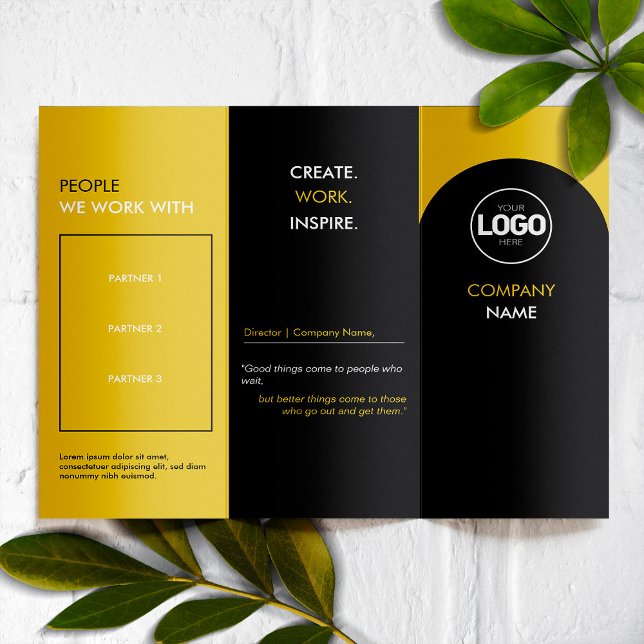 Modern Black and Gult Business Brochure (Skapare uppladdad)