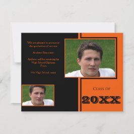 Modern Black and Orange Quad Studenten Meddelande