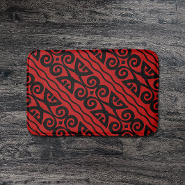 Modern Black and Red Mönster Badrumsmatta