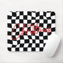 Modern black and white checkered Christmas Musmatta