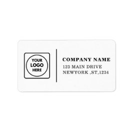 Modern Black and White Custom Logo Address Labels Adressetikett