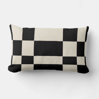 Modern Black and White Geometric Throw Pillow Lumbarkudde
