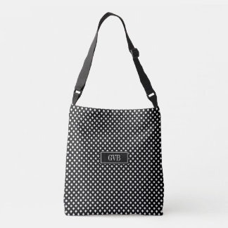 Modern Black and White Gingham Kor Body Tote Axelväska