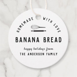 Modern Black and White Helgdag Baking Gift Classic Gåvor Etiketter